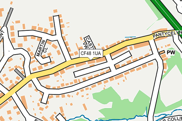 CF48 1UA map - OS OpenMap – Local (Ordnance Survey)