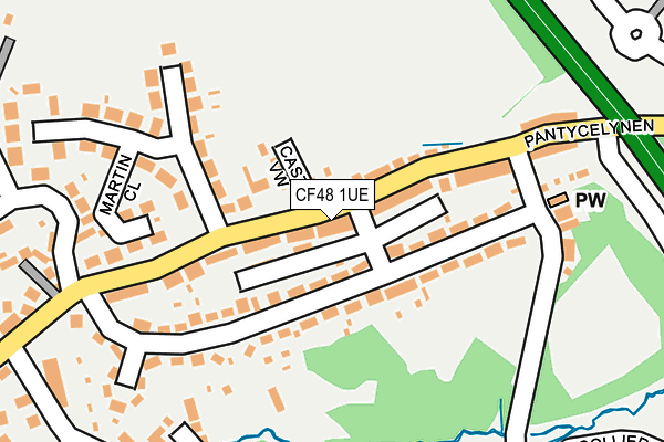 CF48 1UE map - OS OpenMap – Local (Ordnance Survey)