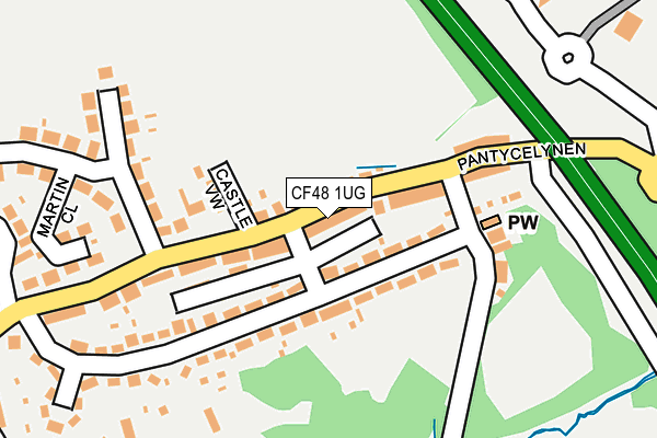 CF48 1UG map - OS OpenMap – Local (Ordnance Survey)