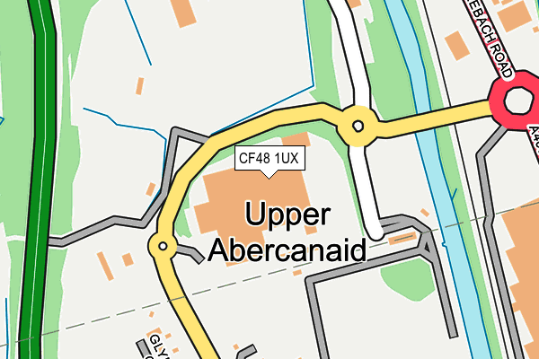 CF48 1UX map - OS OpenMap – Local (Ordnance Survey)