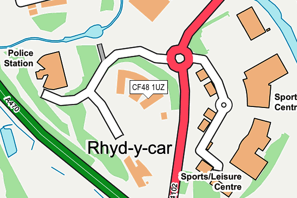 CF48 1UZ map - OS OpenMap – Local (Ordnance Survey)