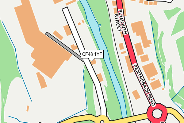 CF48 1YF map - OS OpenMap – Local (Ordnance Survey)