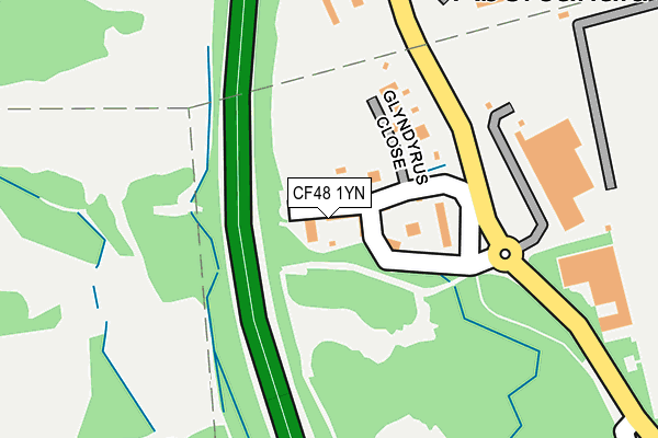 CF48 1YN map - OS OpenMap – Local (Ordnance Survey)