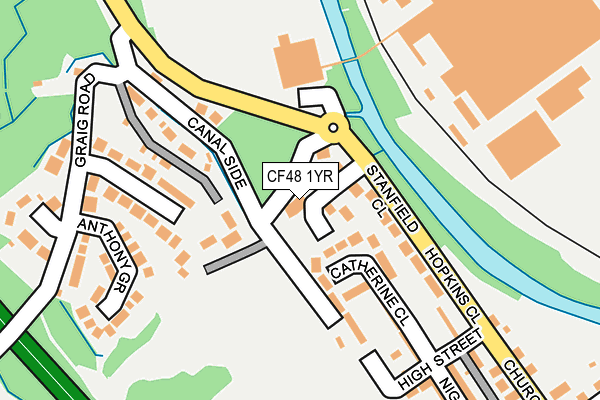 CF48 1YR map - OS OpenMap – Local (Ordnance Survey)