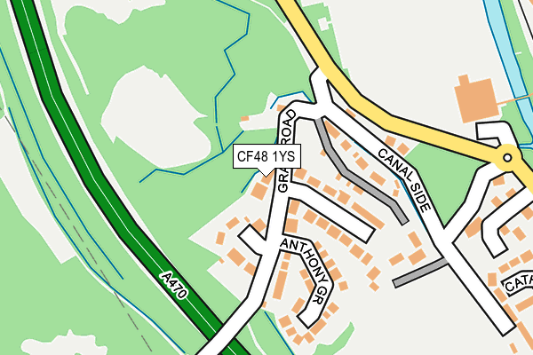 CF48 1YS map - OS OpenMap – Local (Ordnance Survey)