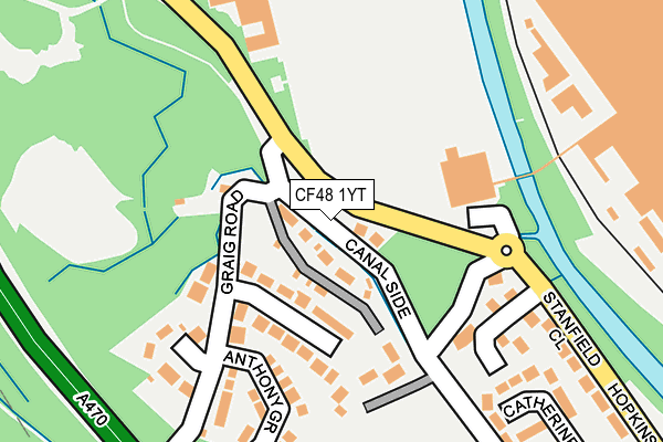 CF48 1YT map - OS OpenMap – Local (Ordnance Survey)