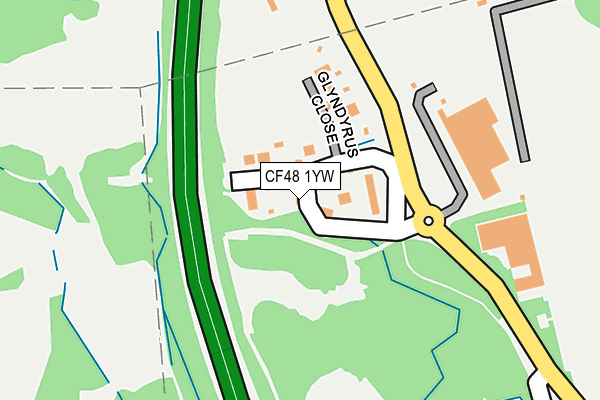 CF48 1YW map - OS OpenMap – Local (Ordnance Survey)