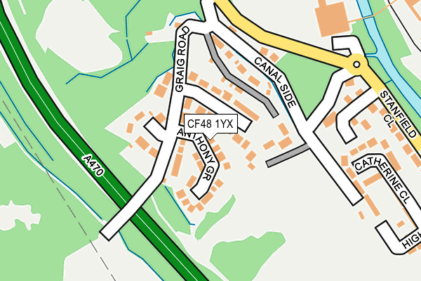 CF48 1YX map - OS OpenMap – Local (Ordnance Survey)