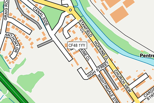 CF48 1YY map - OS OpenMap – Local (Ordnance Survey)