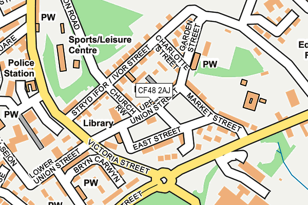 CF48 2AJ map - OS OpenMap – Local (Ordnance Survey)