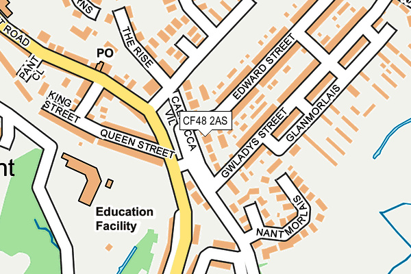 CF48 2AS map - OS OpenMap – Local (Ordnance Survey)