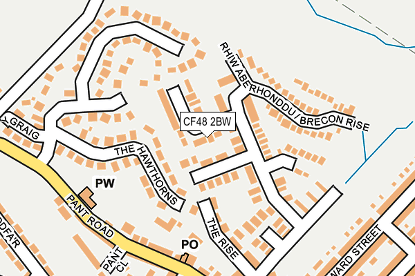CF48 2BW map - OS OpenMap – Local (Ordnance Survey)