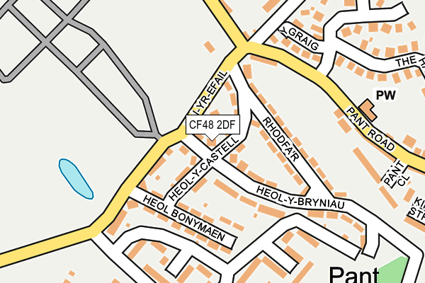 CF48 2DF map - OS OpenMap – Local (Ordnance Survey)