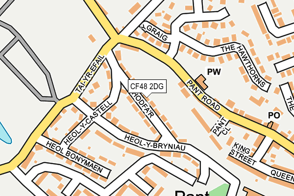 CF48 2DG map - OS OpenMap – Local (Ordnance Survey)