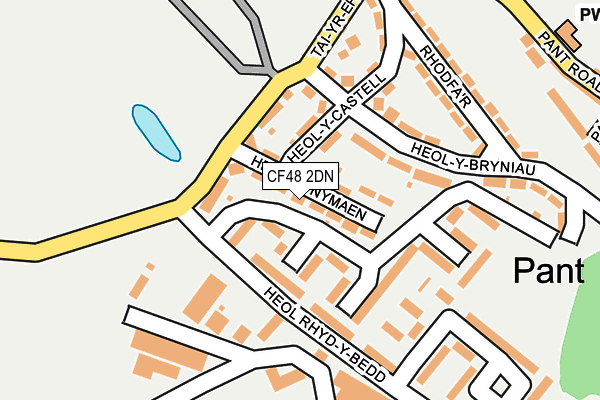 CF48 2DN map - OS OpenMap – Local (Ordnance Survey)