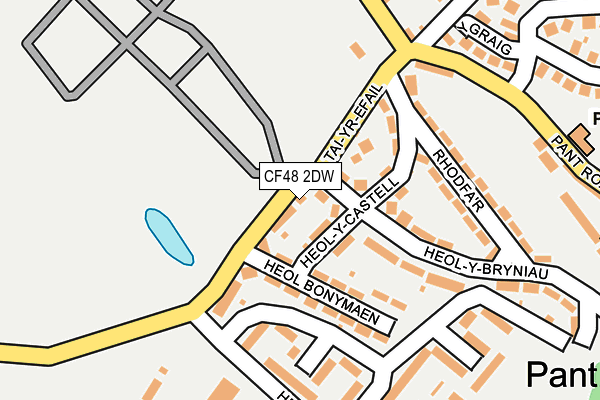 CF48 2DW map - OS OpenMap – Local (Ordnance Survey)
