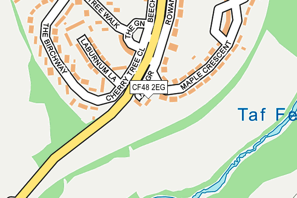 CF48 2EG map - OS OpenMap – Local (Ordnance Survey)