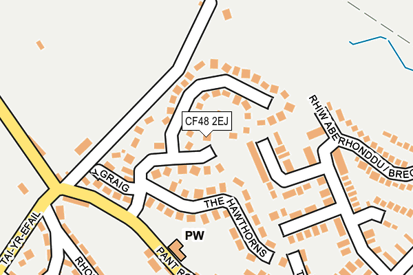 CF48 2EJ map - OS OpenMap – Local (Ordnance Survey)