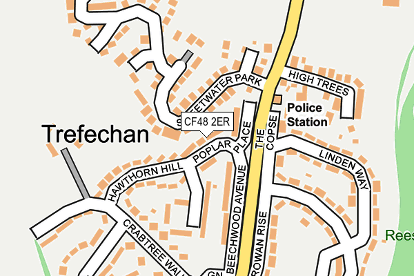 CF48 2ER map - OS OpenMap – Local (Ordnance Survey)