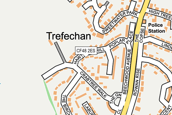 CF48 2ES map - OS OpenMap – Local (Ordnance Survey)