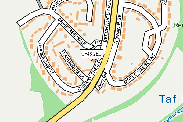 CF48 2EU map - OS OpenMap – Local (Ordnance Survey)