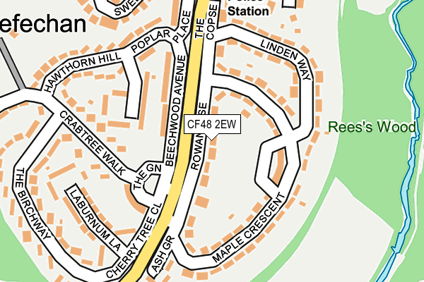CF48 2EW map - OS OpenMap – Local (Ordnance Survey)