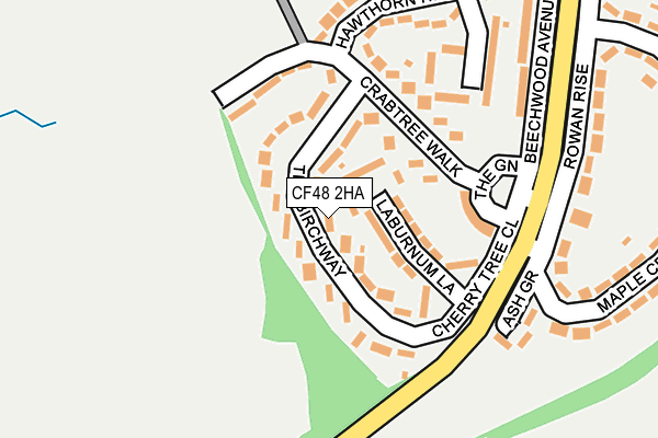 CF48 2HA map - OS OpenMap – Local (Ordnance Survey)