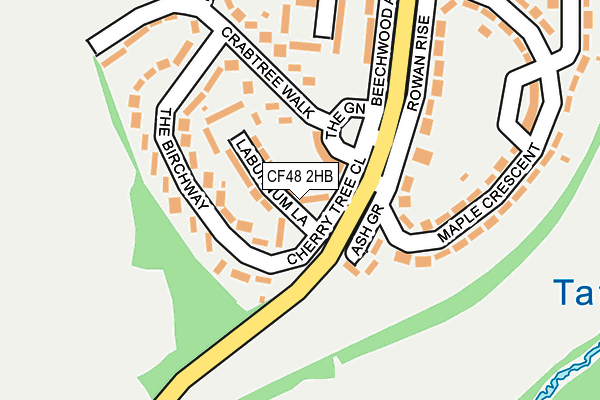 CF48 2HB map - OS OpenMap – Local (Ordnance Survey)