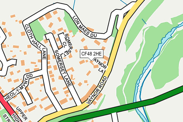 CF48 2HE map - OS OpenMap – Local (Ordnance Survey)
