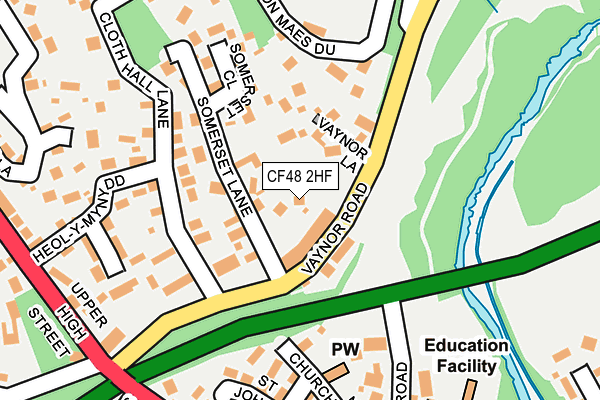 CF48 2HF map - OS OpenMap – Local (Ordnance Survey)