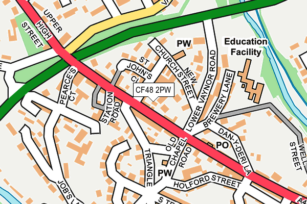 CF48 2PW map - OS OpenMap – Local (Ordnance Survey)