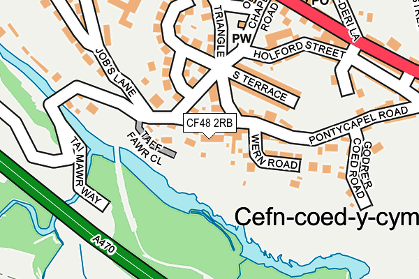 CF48 2RB map - OS OpenMap – Local (Ordnance Survey)