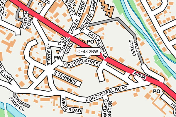 CF48 2RW map - OS OpenMap – Local (Ordnance Survey)