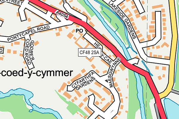 CF48 2SA map - OS OpenMap – Local (Ordnance Survey)