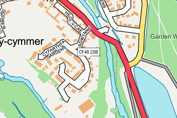 CF48 2SB map - OS OpenMap – Local (Ordnance Survey)