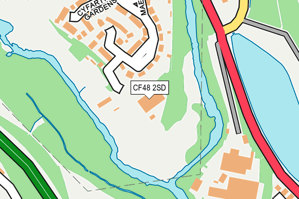 CF48 2SD map - OS OpenMap – Local (Ordnance Survey)