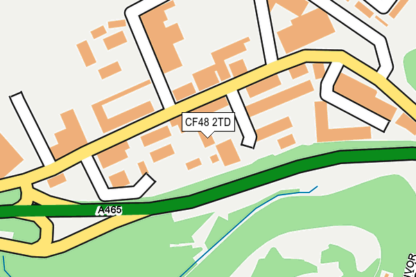 CF48 2TD map - OS OpenMap – Local (Ordnance Survey)