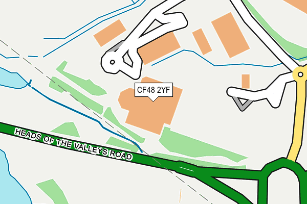 CF48 2YF map - OS OpenMap – Local (Ordnance Survey)