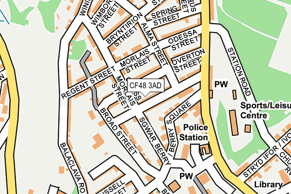 CF48 3AD map - OS OpenMap – Local (Ordnance Survey)