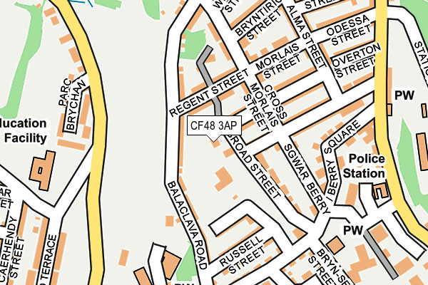 CF48 3AP map - OS OpenMap – Local (Ordnance Survey)