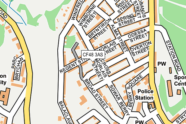 CF48 3AS map - OS OpenMap – Local (Ordnance Survey)