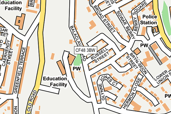 CF48 3BW map - OS OpenMap – Local (Ordnance Survey)