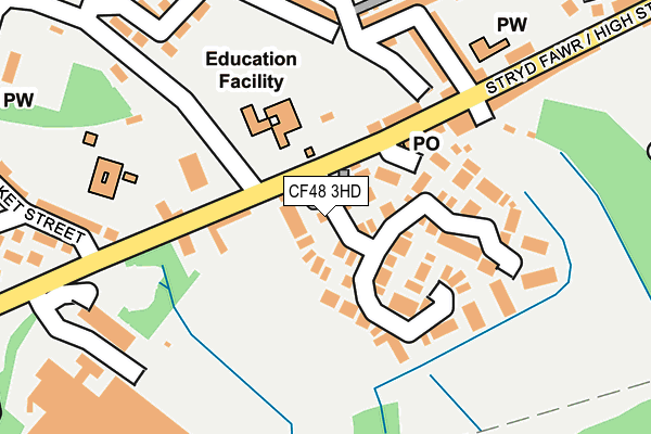 Map of COEDCAE FARM LIMITED at local scale