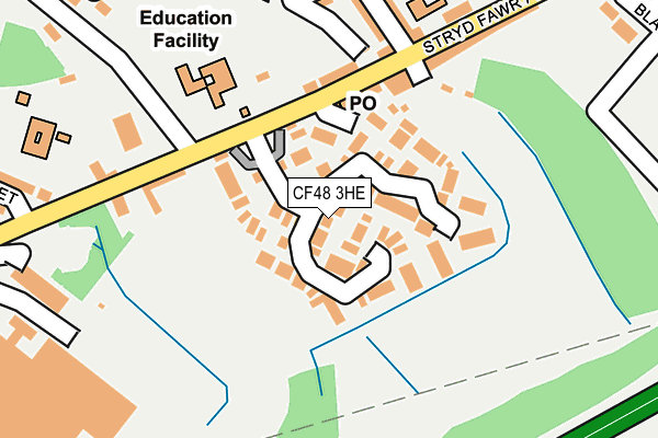 CF48 3HE map - OS OpenMap – Local (Ordnance Survey)