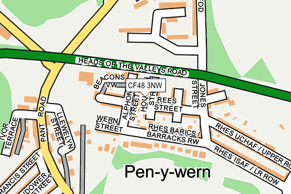 CF48 3NW map - OS OpenMap – Local (Ordnance Survey)