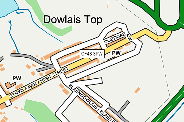 CF48 3PW map - OS OpenMap – Local (Ordnance Survey)