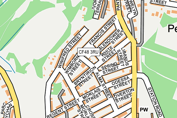 CF48 3RU map - OS OpenMap – Local (Ordnance Survey)