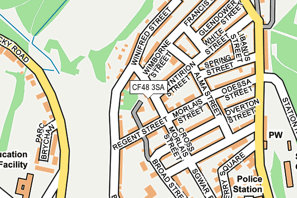 CF48 3SA map - OS OpenMap – Local (Ordnance Survey)