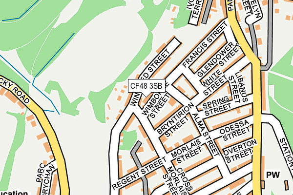 CF48 3SB map - OS OpenMap – Local (Ordnance Survey)