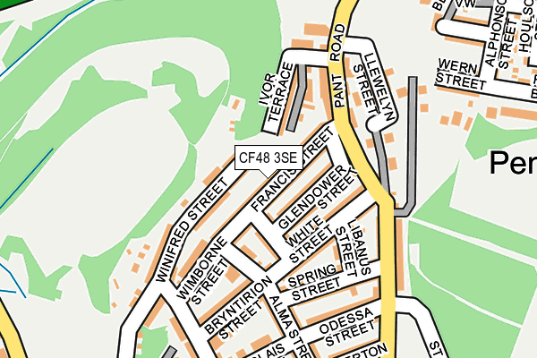 CF48 3SE map - OS OpenMap – Local (Ordnance Survey)